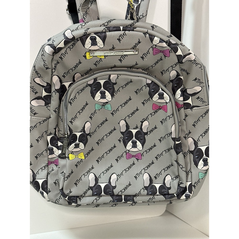 Betsey Johnson, French Bulldog Bowtie Backpack - Picture 2 of 6